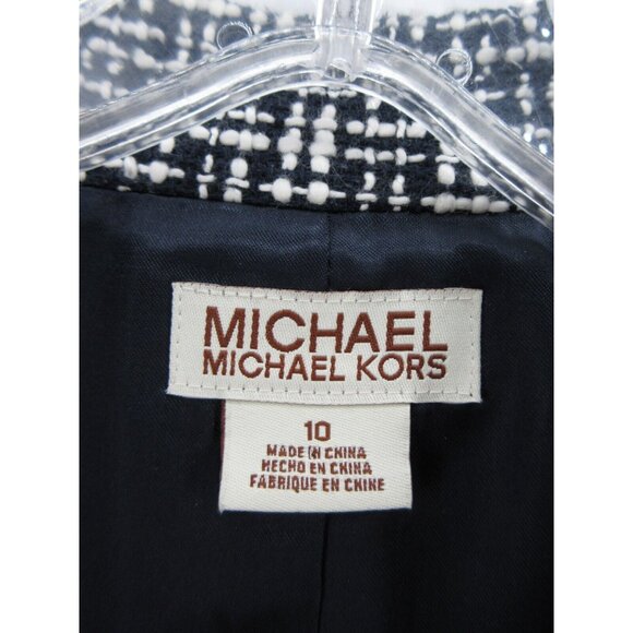 Michael Kors Blazer 10 Silk Tweed Jacket Business Preppy Y2K NEW - Picture 9 of 11